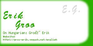 erik groo business card